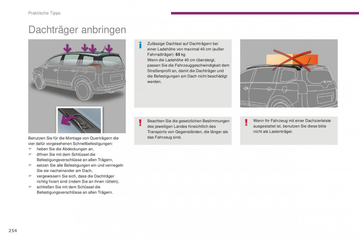 Peugeot 5008 II 2 Handbuch / page 256