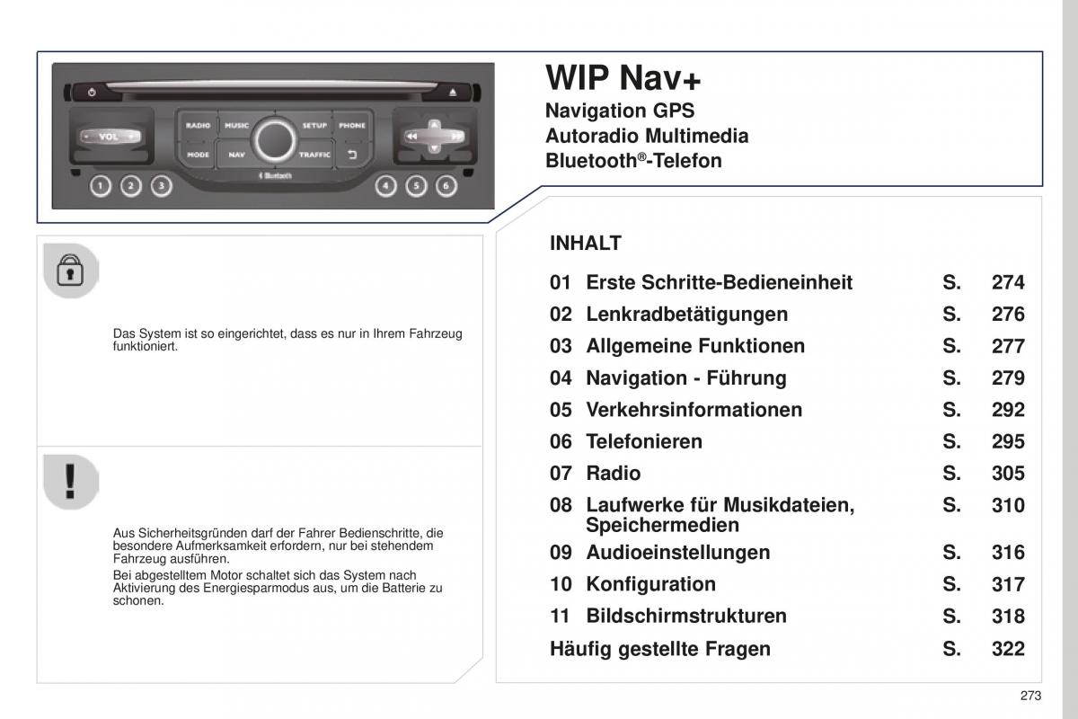 Peugeot 5008 II 2 Handbuch / page 275