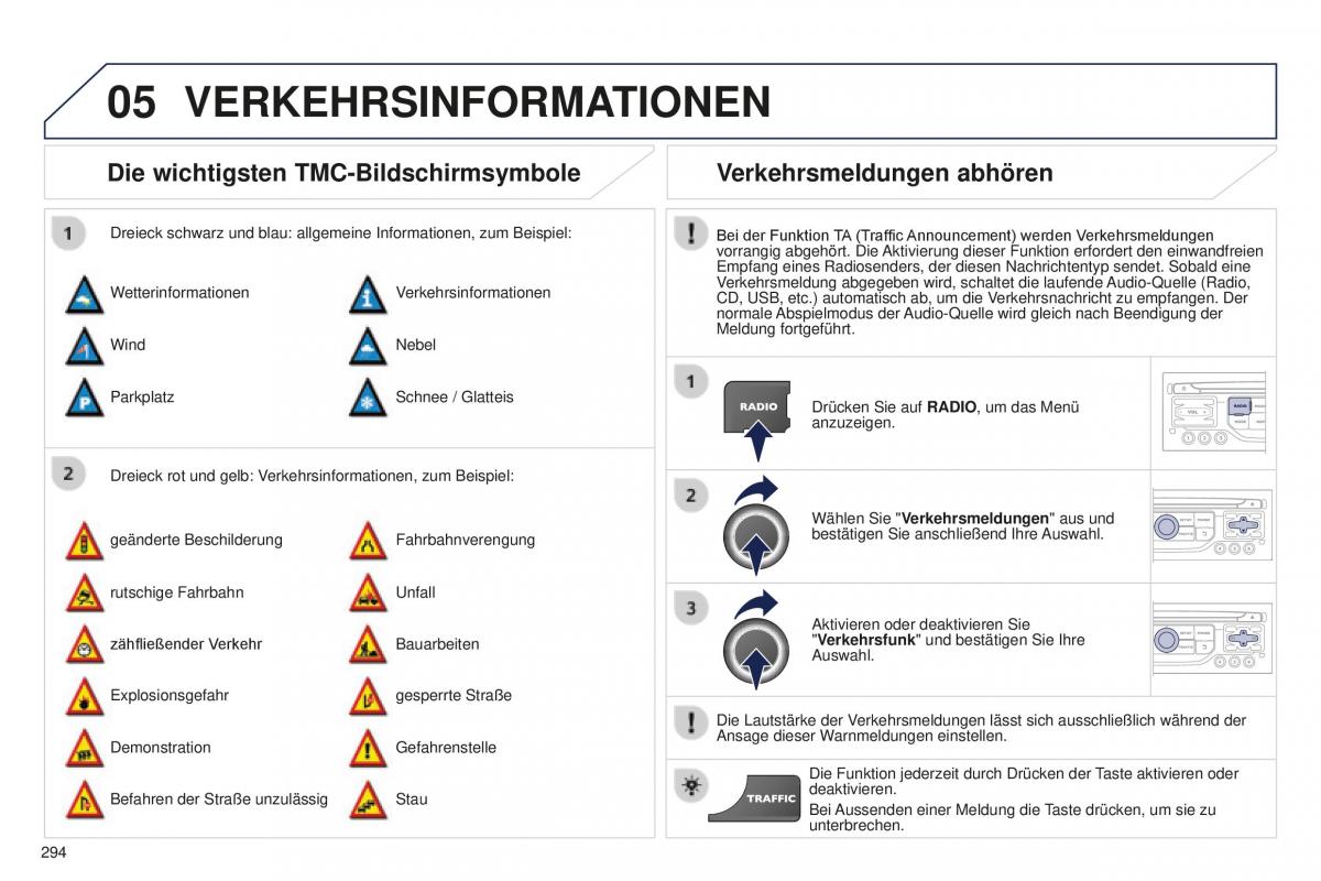 Peugeot 5008 II 2 Handbuch / page 296