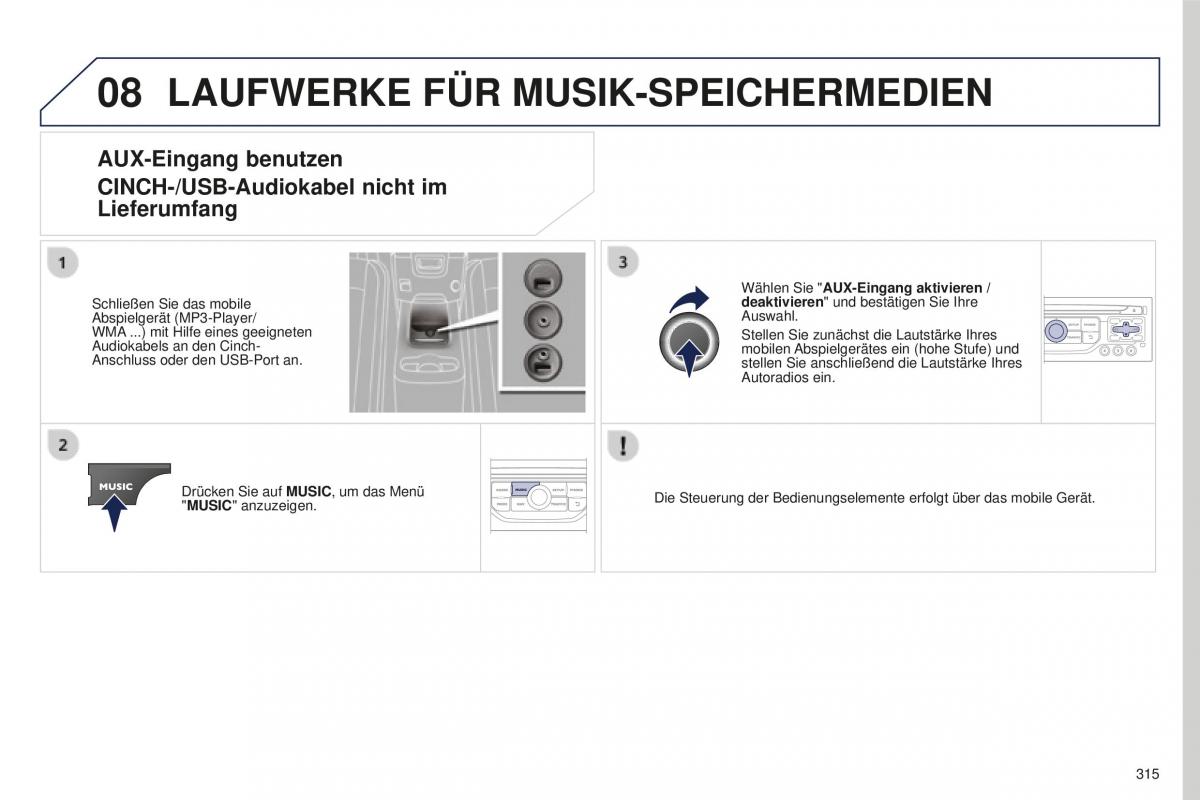 Peugeot 5008 II 2 Handbuch / page 317