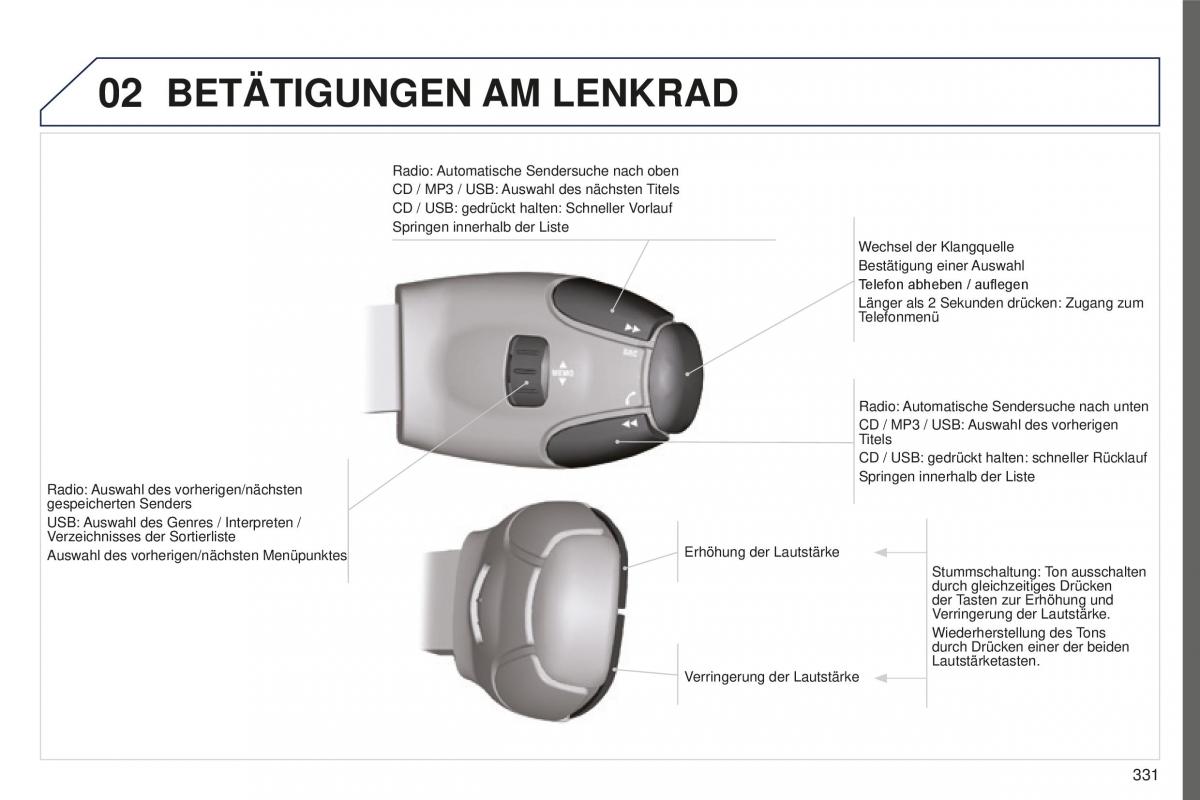 Peugeot 5008 II 2 Handbuch / page 333