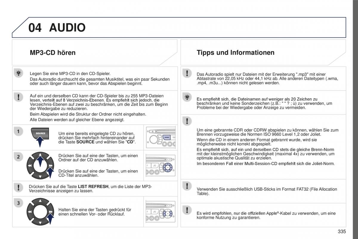 Peugeot 5008 II 2 Handbuch / page 337