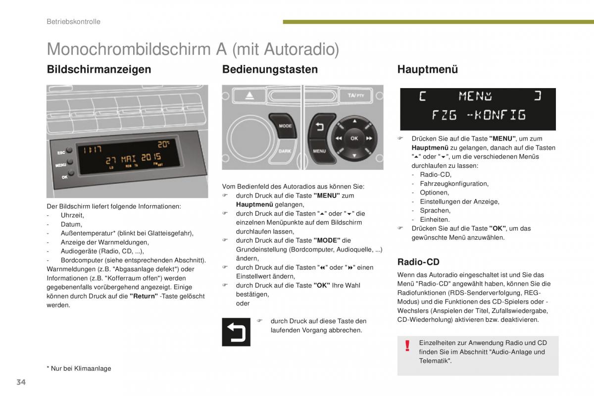 Peugeot 5008 II 2 Handbuch / page 36