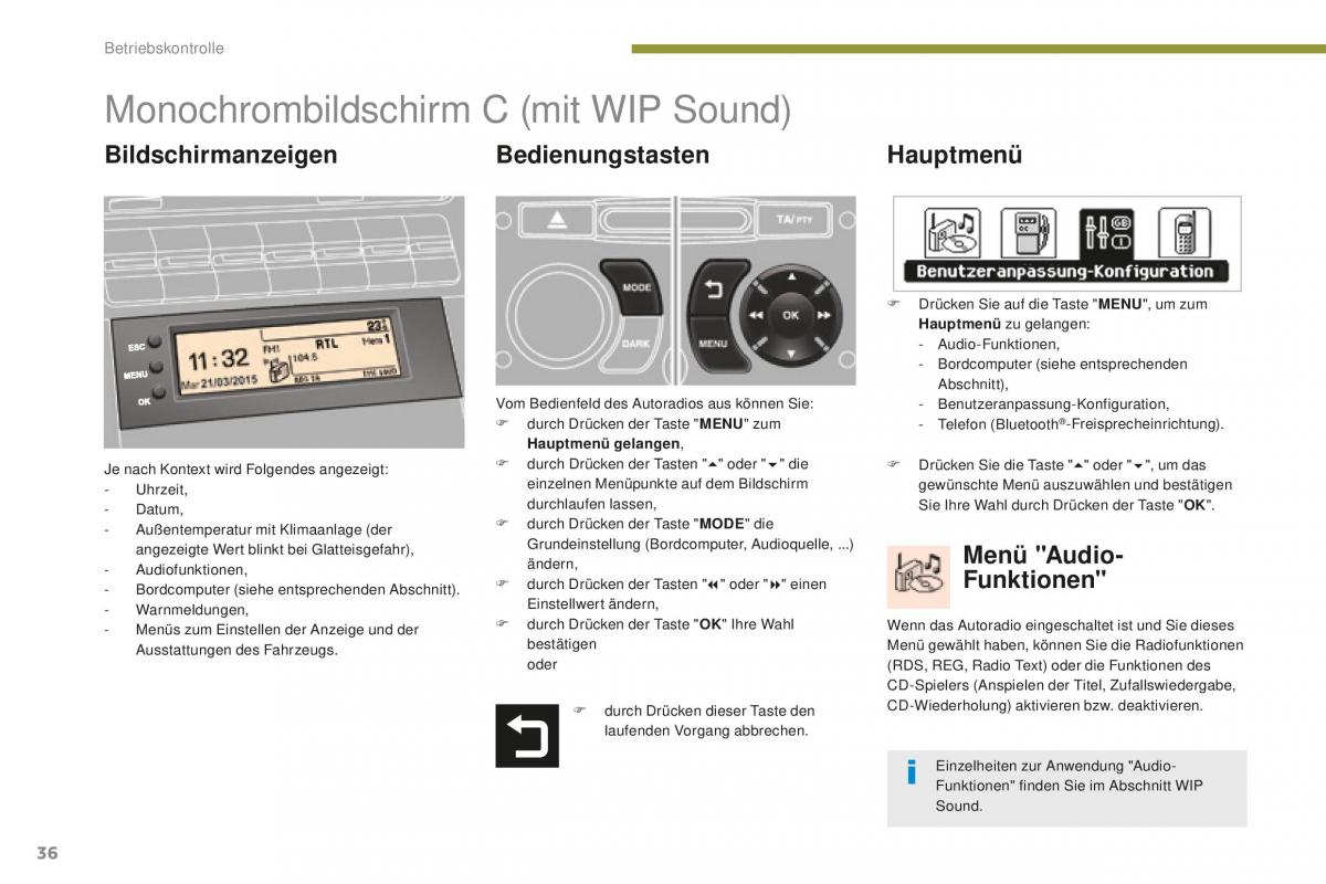 Peugeot 5008 II 2 Handbuch / page 38