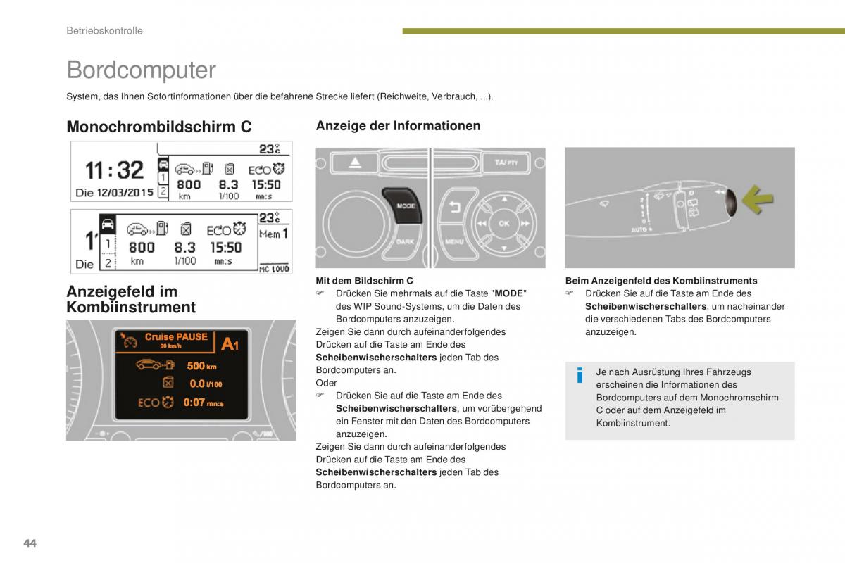 Peugeot 5008 II 2 Handbuch / page 46