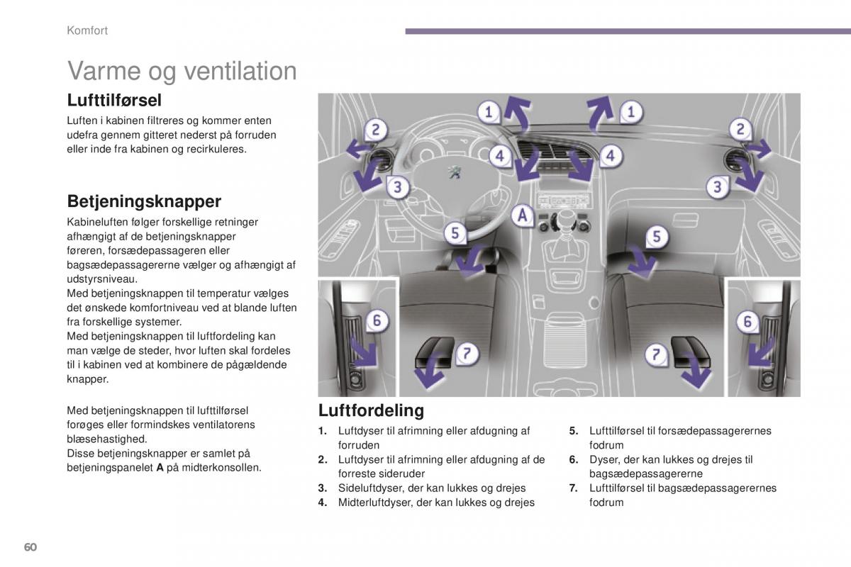 Peugeot 5008 II 2 Bilens instruktionsbog / page 62