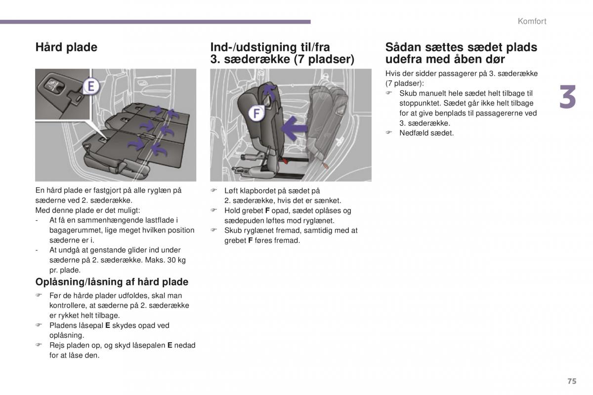 Peugeot 5008 II 2 Bilens instruktionsbog / page 77