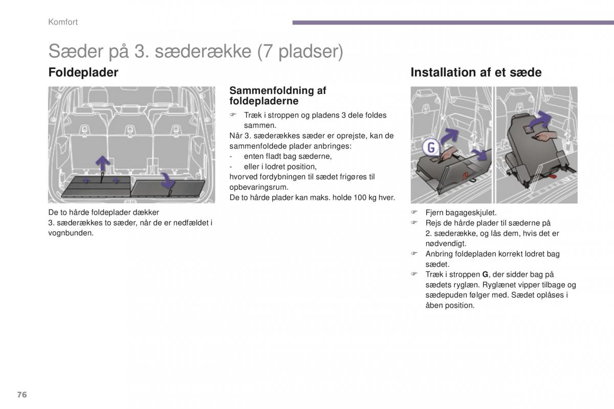 Peugeot 5008 II 2 Bilens instruktionsbog / page 78