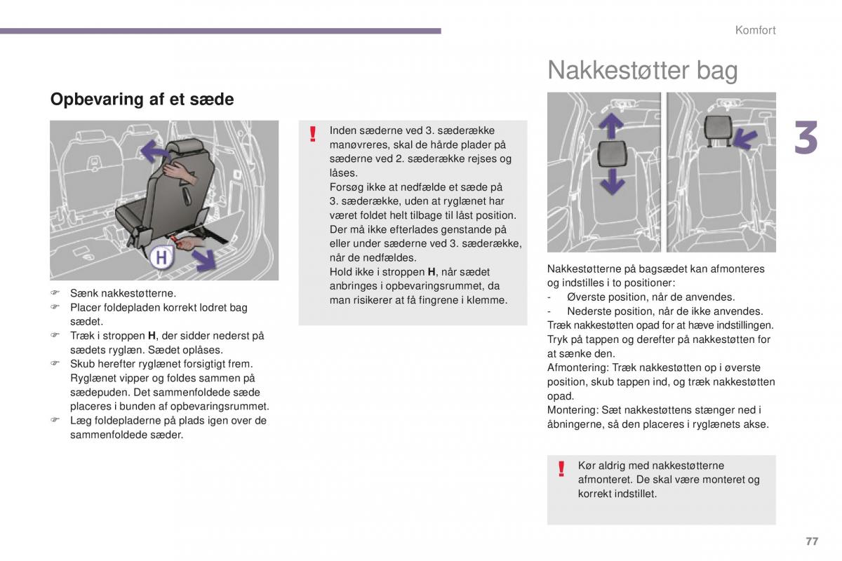 Peugeot 5008 II 2 Bilens instruktionsbog / page 79