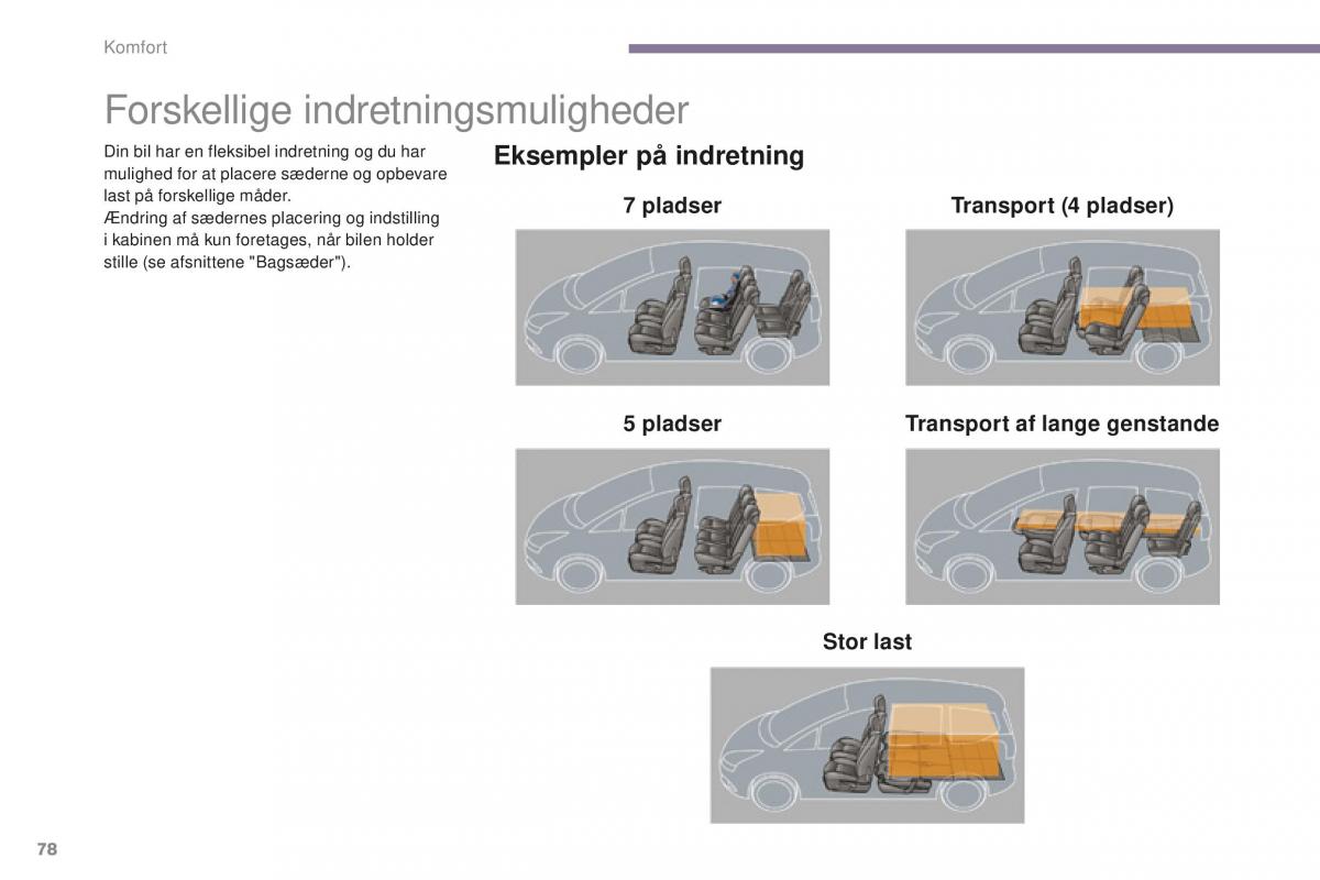 Peugeot 5008 II 2 Bilens instruktionsbog / page 80