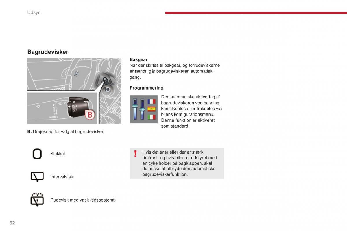 Peugeot 5008 II 2 Bilens instruktionsbog / page 94