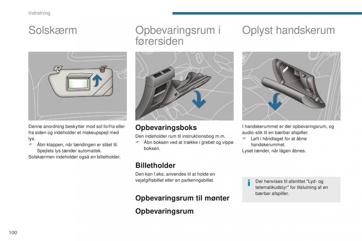 Peugeot 5008 II 2 Bilens instruktionsbog / page 102