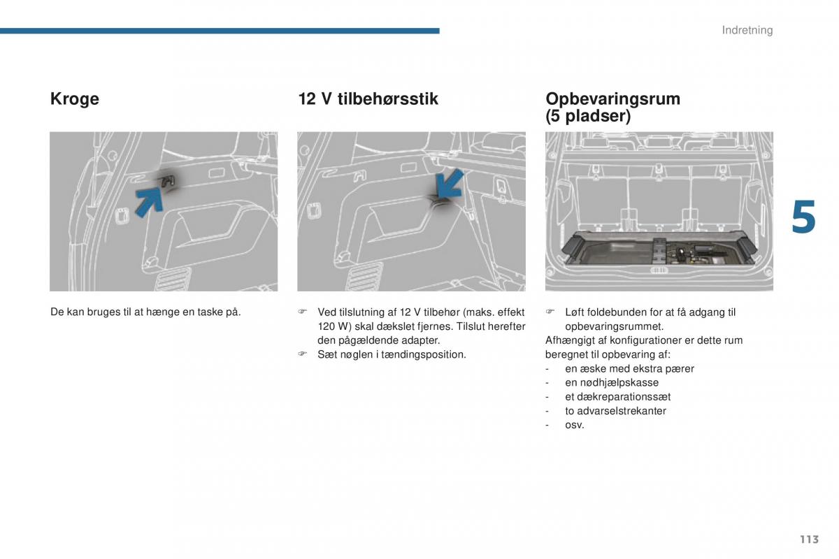 Peugeot 5008 II 2 Bilens instruktionsbog / page 115