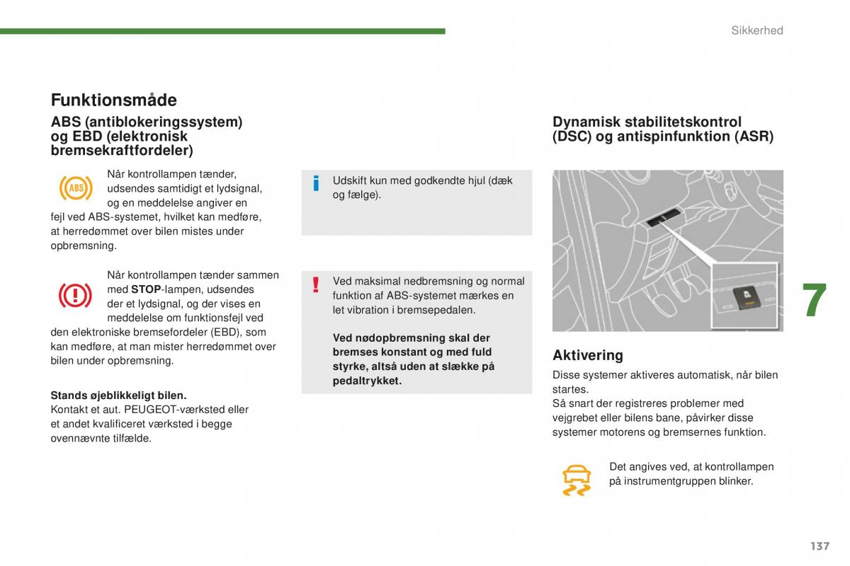 Peugeot 5008 II 2 Bilens instruktionsbog / page 139