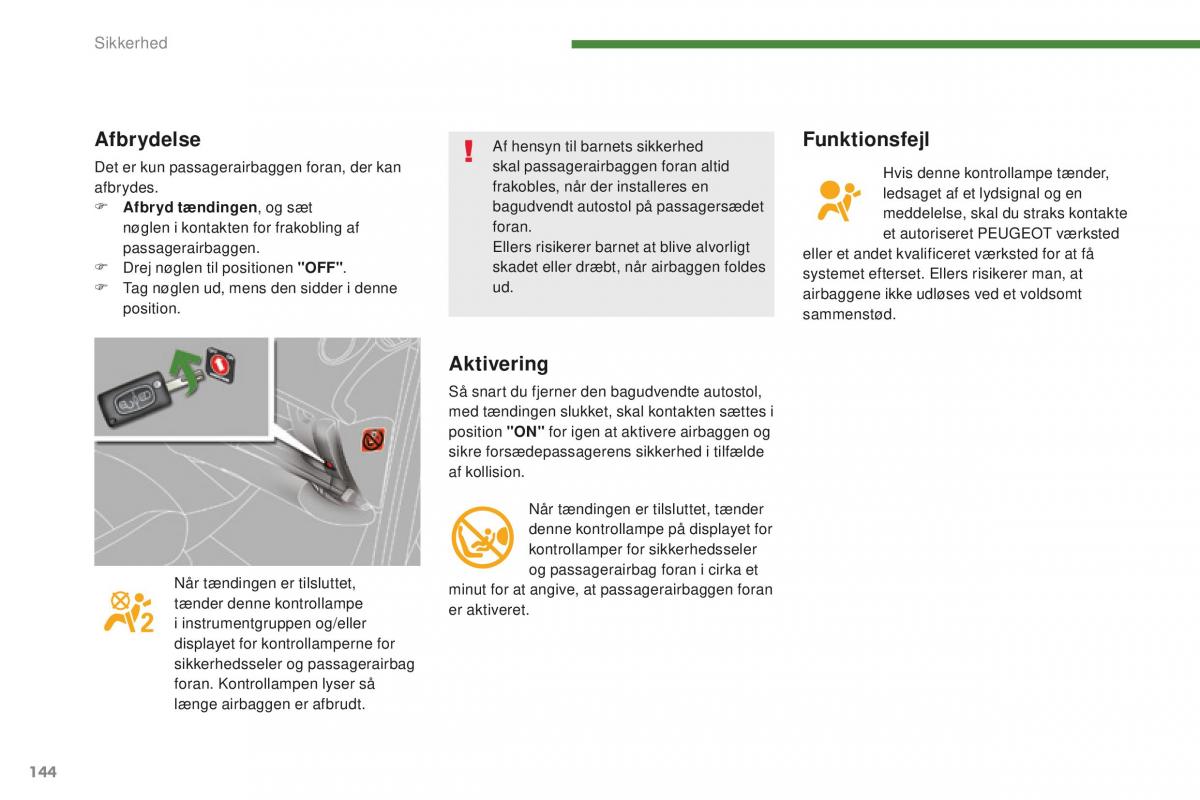 Peugeot 5008 II 2 Bilens instruktionsbog / page 146