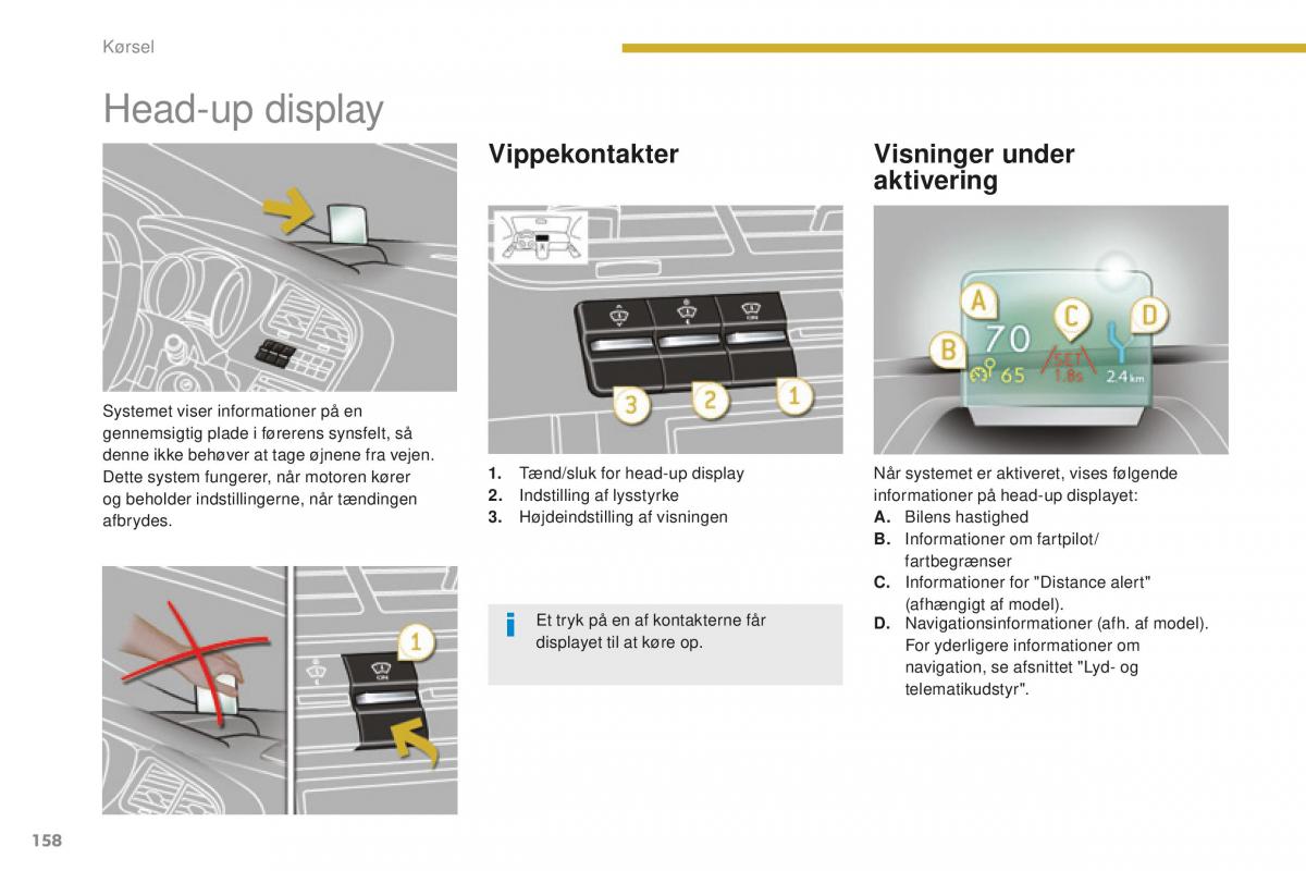 Peugeot 5008 II 2 Bilens instruktionsbog / page 160