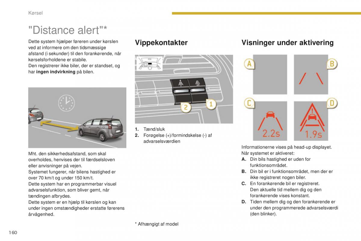 Peugeot 5008 II 2 Bilens instruktionsbog / page 162