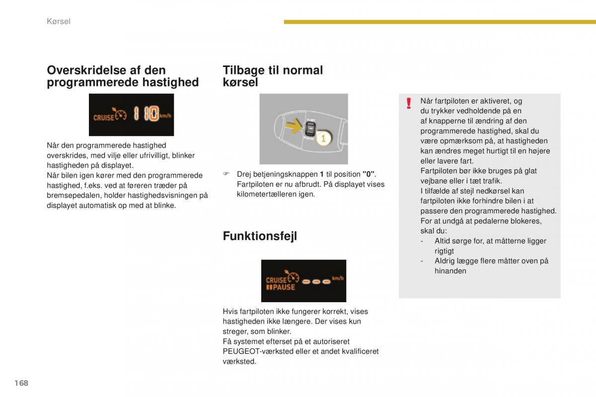 Peugeot 5008 II 2 Bilens instruktionsbog / page 170