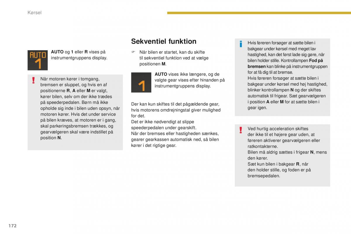 Peugeot 5008 II 2 Bilens instruktionsbog / page 174