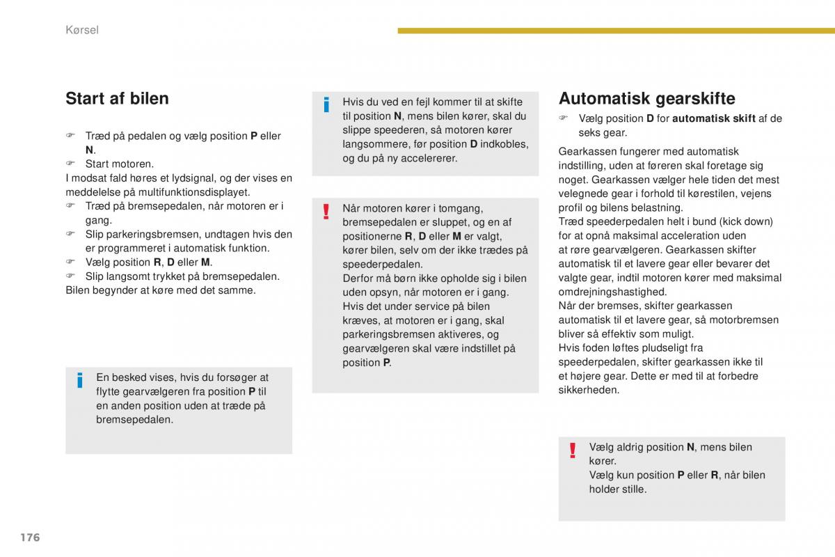 Peugeot 5008 II 2 Bilens instruktionsbog / page 178