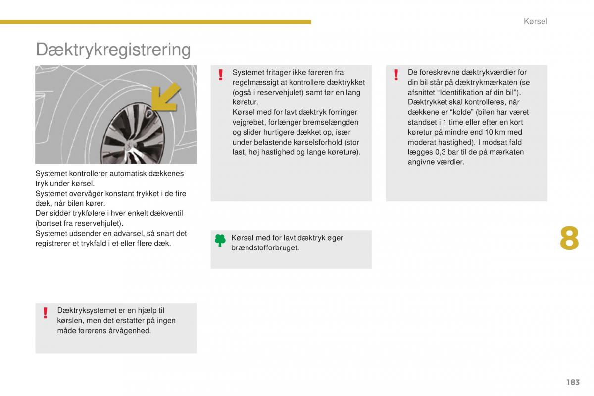 Peugeot 5008 II 2 Bilens instruktionsbog / page 185