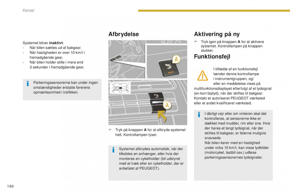 Peugeot 5008 II 2 Bilens instruktionsbog / page 188