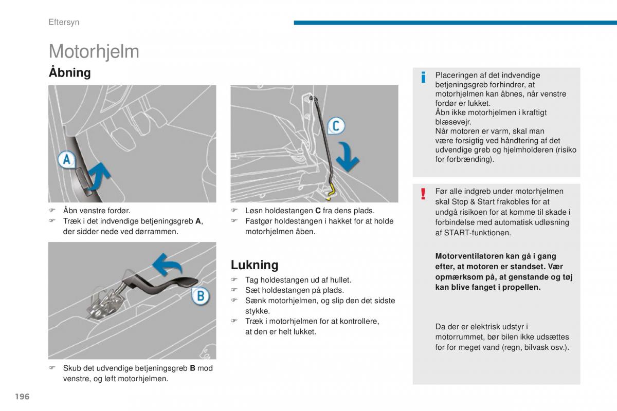 Peugeot 5008 II 2 Bilens instruktionsbog / page 198