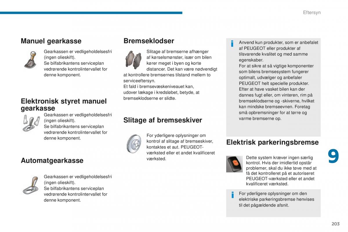 Peugeot 5008 II 2 Bilens instruktionsbog / page 205