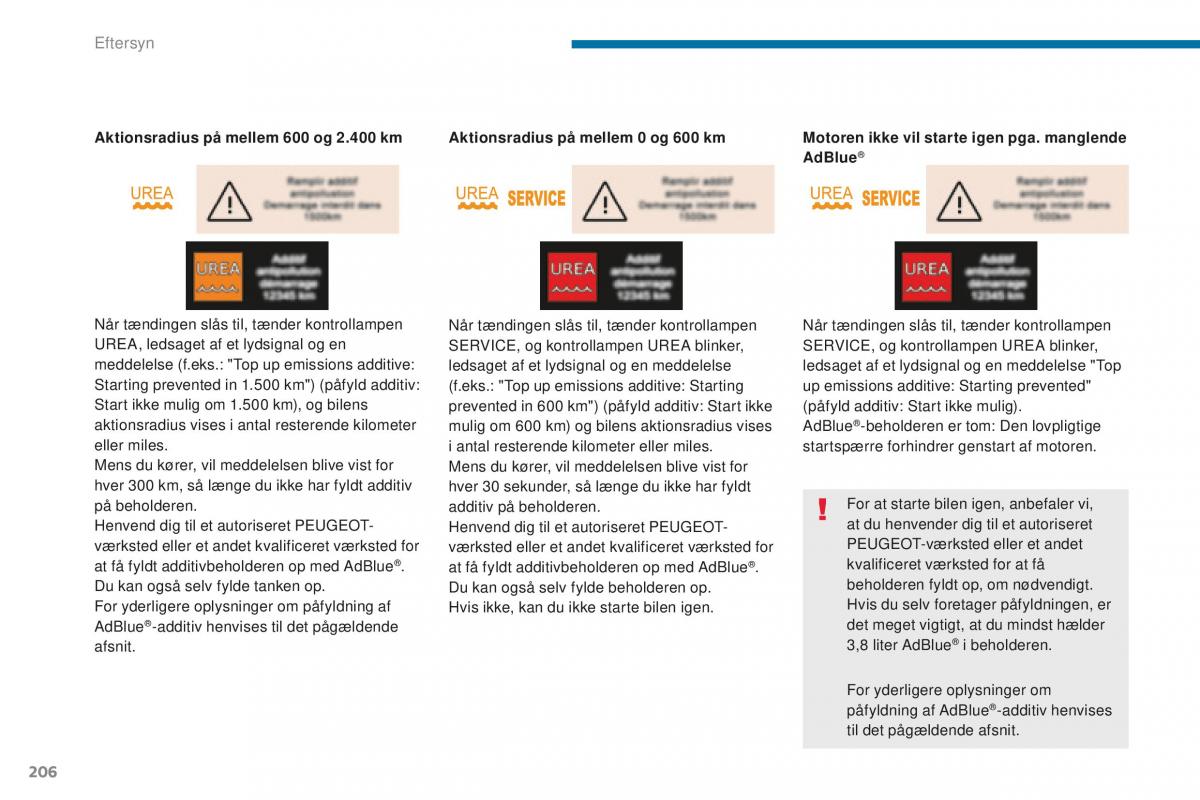 Peugeot 5008 II 2 Bilens instruktionsbog / page 208