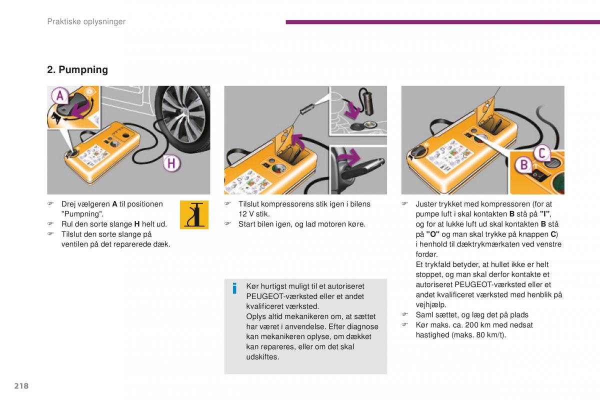 Peugeot 5008 II 2 Bilens instruktionsbog / page 220