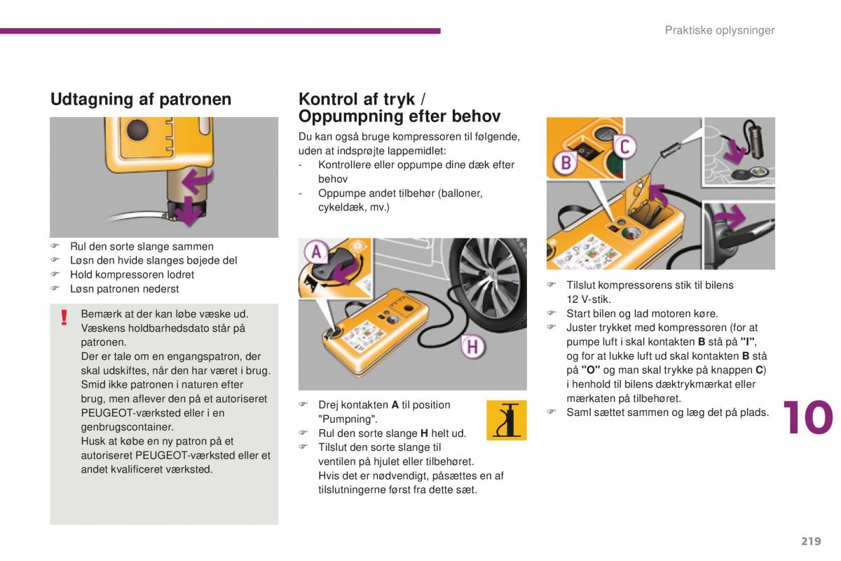 Peugeot 5008 II 2 Bilens instruktionsbog / page 221