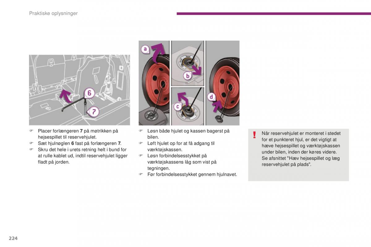 Peugeot 5008 II 2 Bilens instruktionsbog / page 226