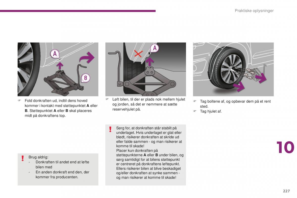 Peugeot 5008 II 2 Bilens instruktionsbog / page 229