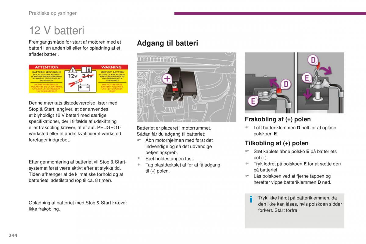 Peugeot 5008 II 2 Bilens instruktionsbog / page 246