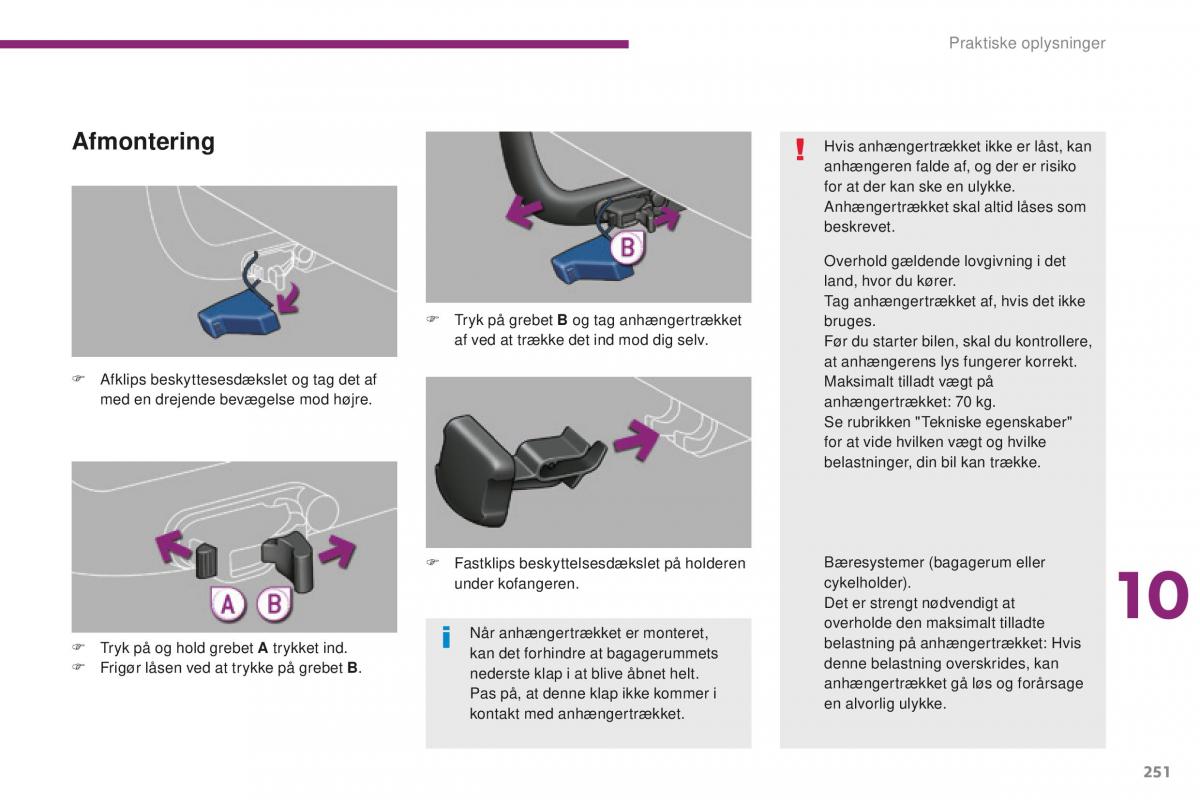 Peugeot 5008 II 2 Bilens instruktionsbog / page 253