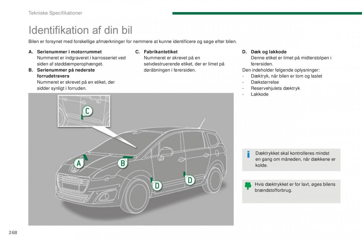 Peugeot 5008 II 2 Bilens instruktionsbog / page 270