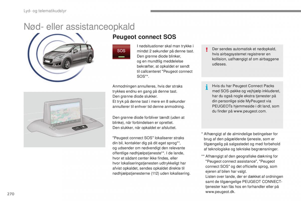 Peugeot 5008 II 2 Bilens instruktionsbog / page 272