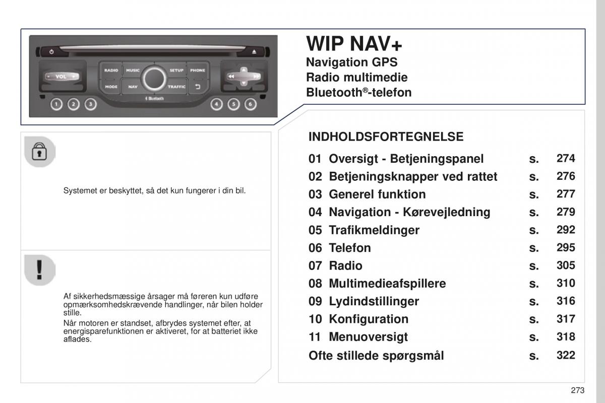 Peugeot 5008 II 2 Bilens instruktionsbog / page 275