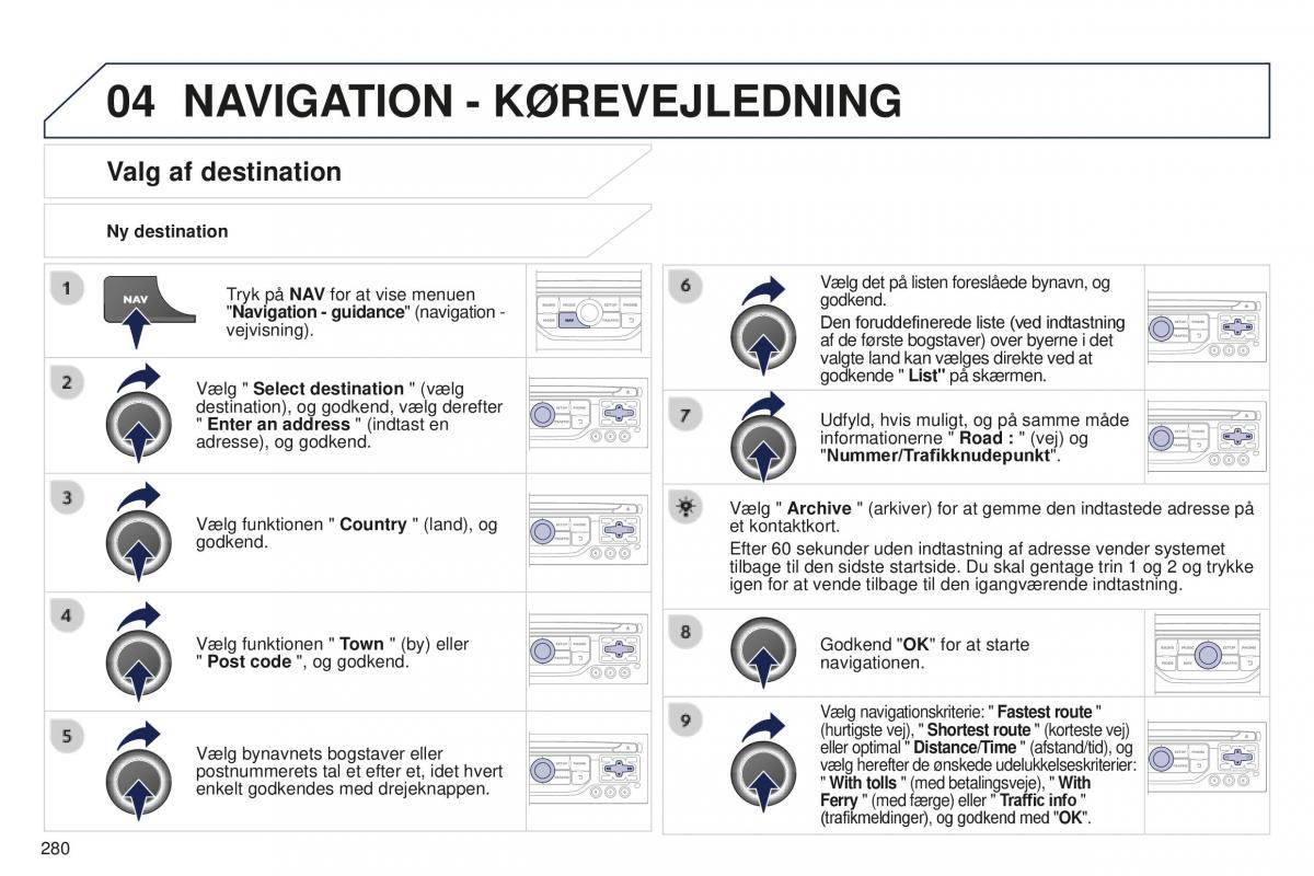 Peugeot 5008 II 2 Bilens instruktionsbog / page 282