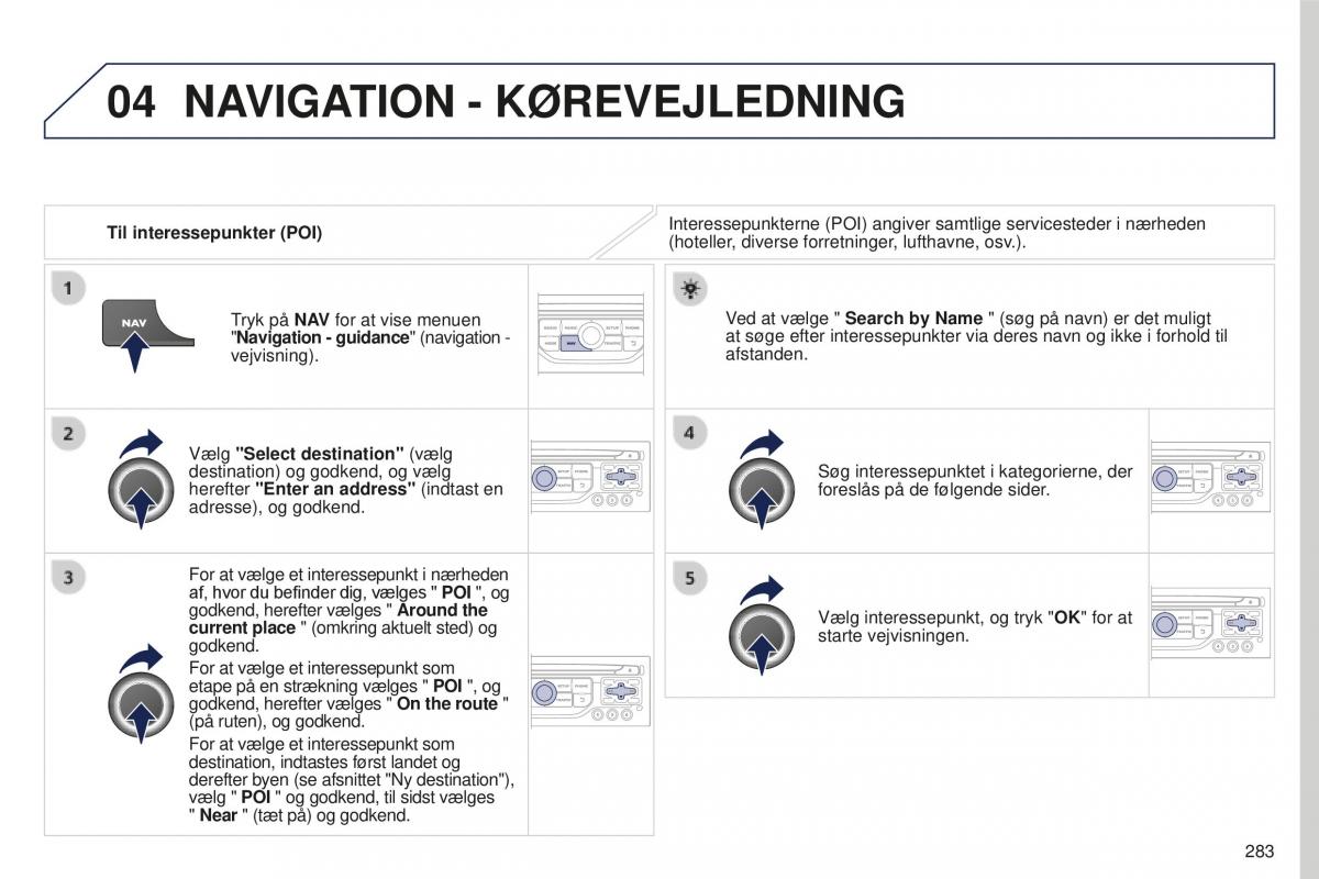 Peugeot 5008 II 2 Bilens instruktionsbog / page 285