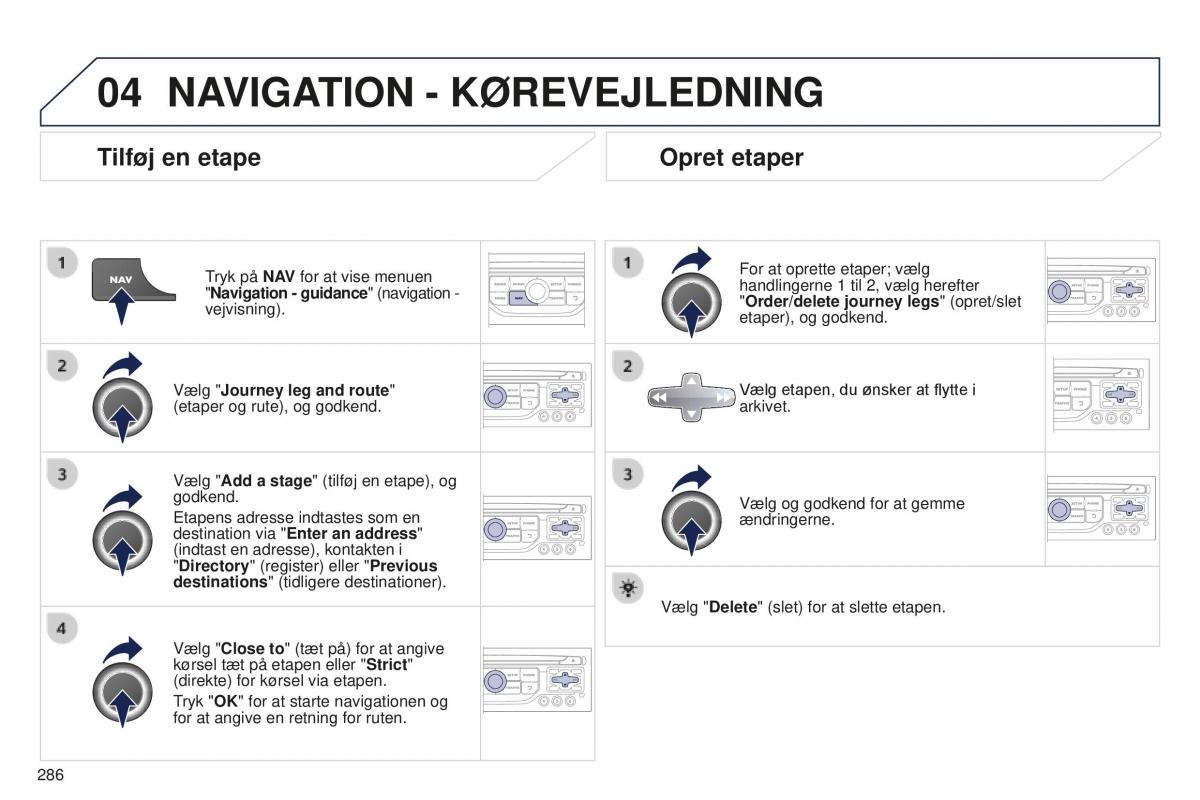 Peugeot 5008 II 2 Bilens instruktionsbog / page 288