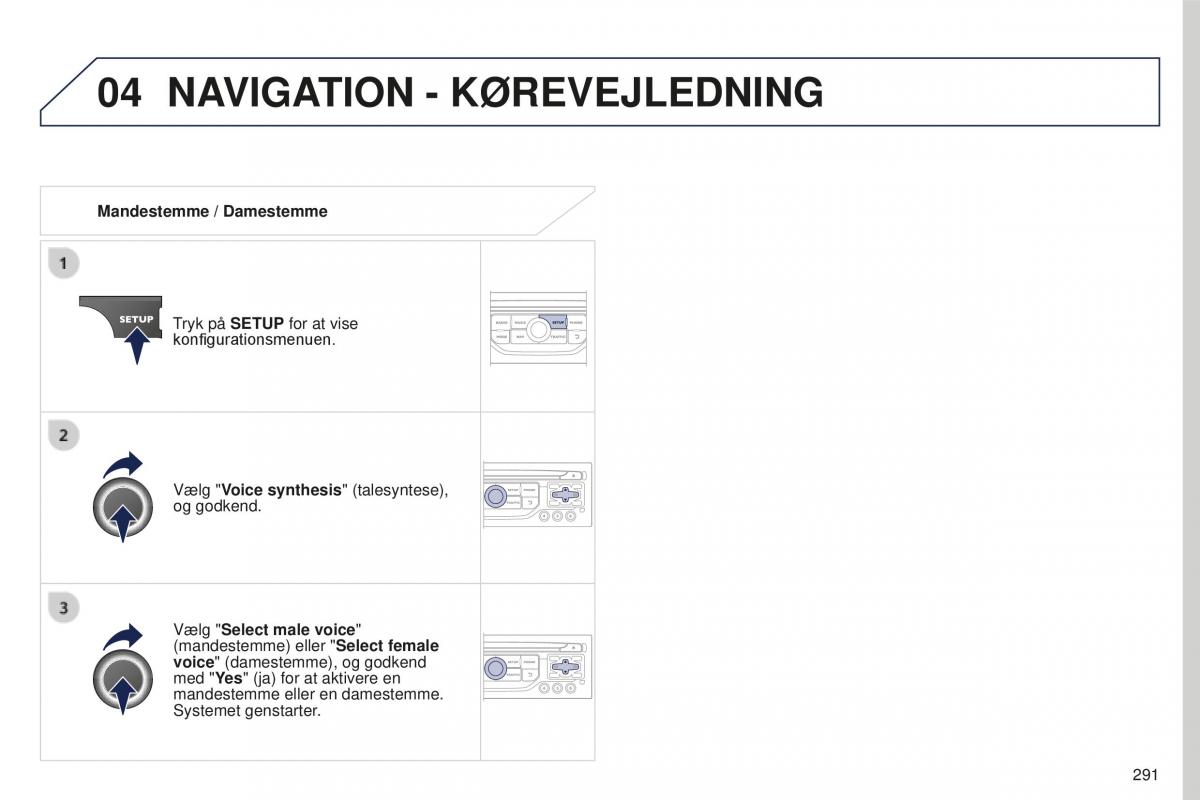 Peugeot 5008 II 2 Bilens instruktionsbog / page 293