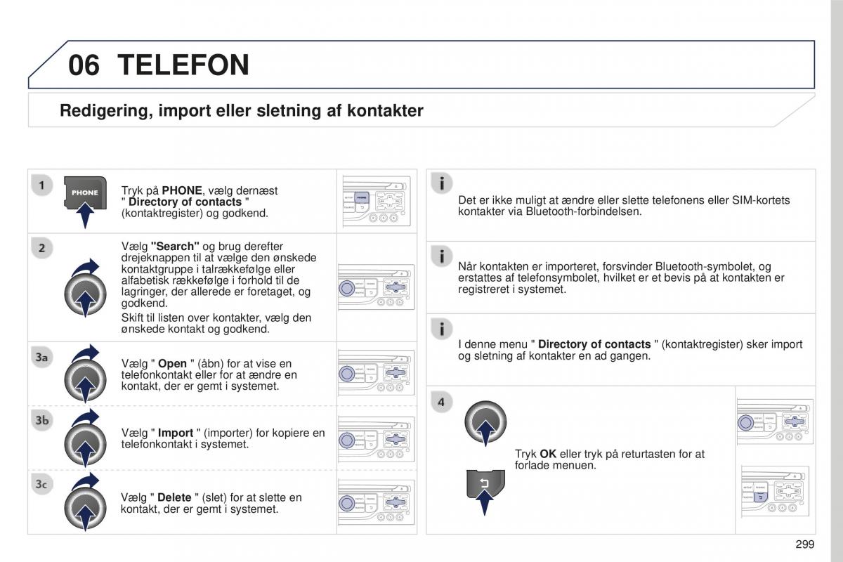 Peugeot 5008 II 2 Bilens instruktionsbog / page 301