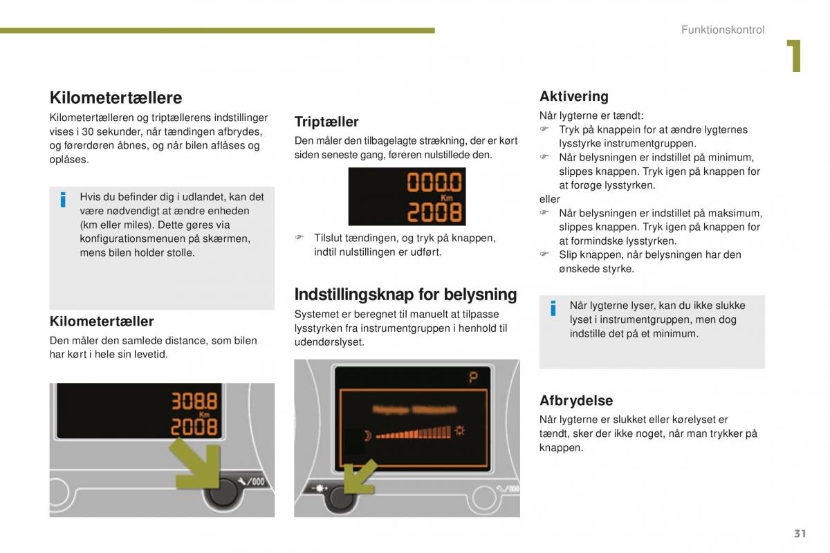 Peugeot 5008 II 2 Bilens instruktionsbog / page 33