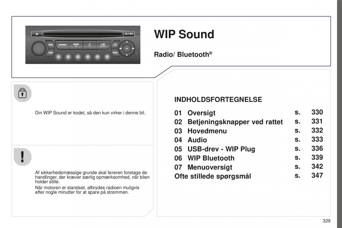 Peugeot 5008 II 2 Bilens instruktionsbog / page 331