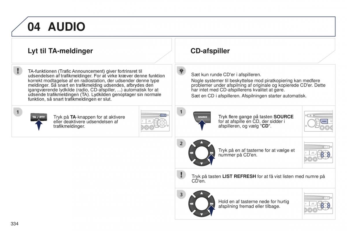 Peugeot 5008 II 2 Bilens instruktionsbog / page 336