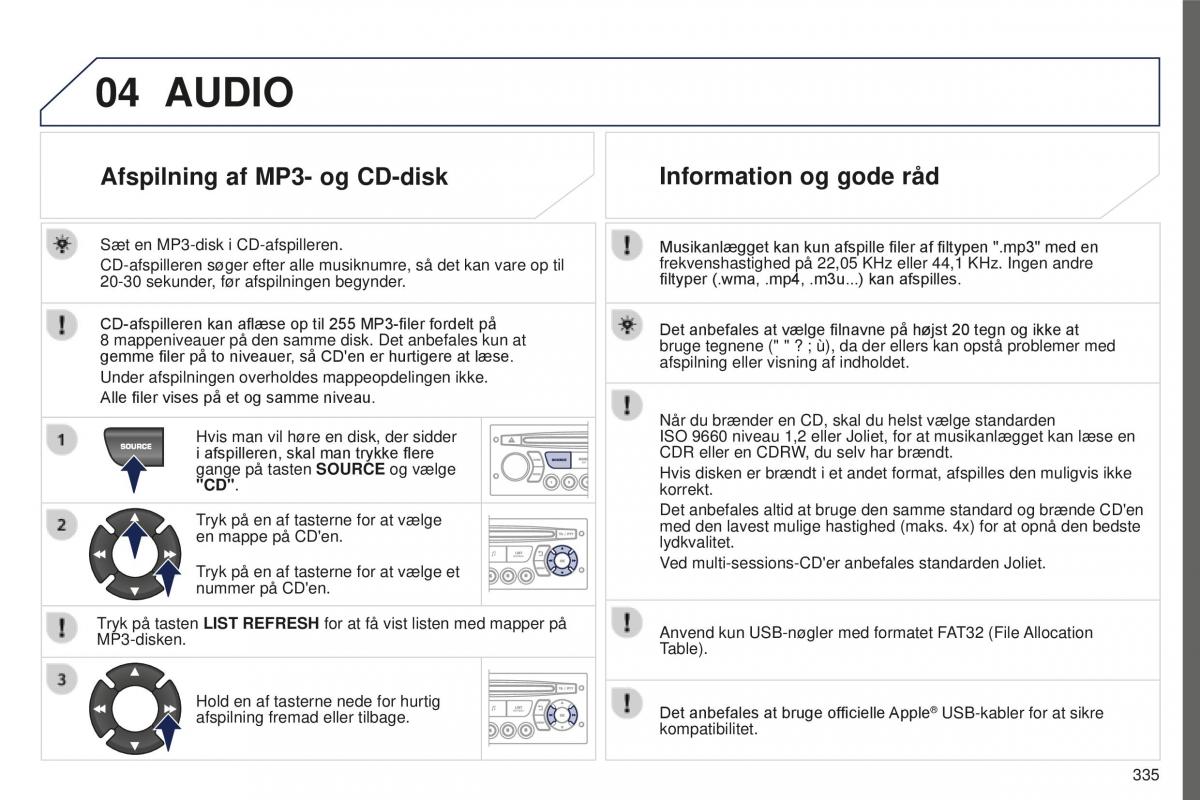 Peugeot 5008 II 2 Bilens instruktionsbog / page 337