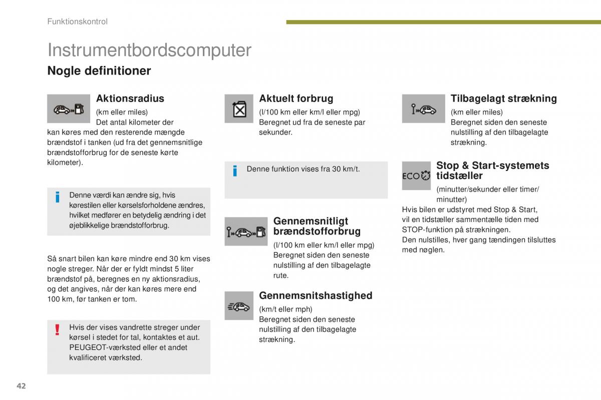 Peugeot 5008 II 2 Bilens instruktionsbog / page 44