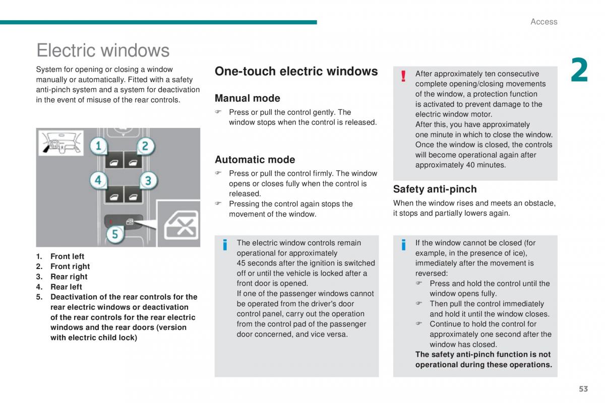 Peugeot 5008 II 2 owners manual / page 55