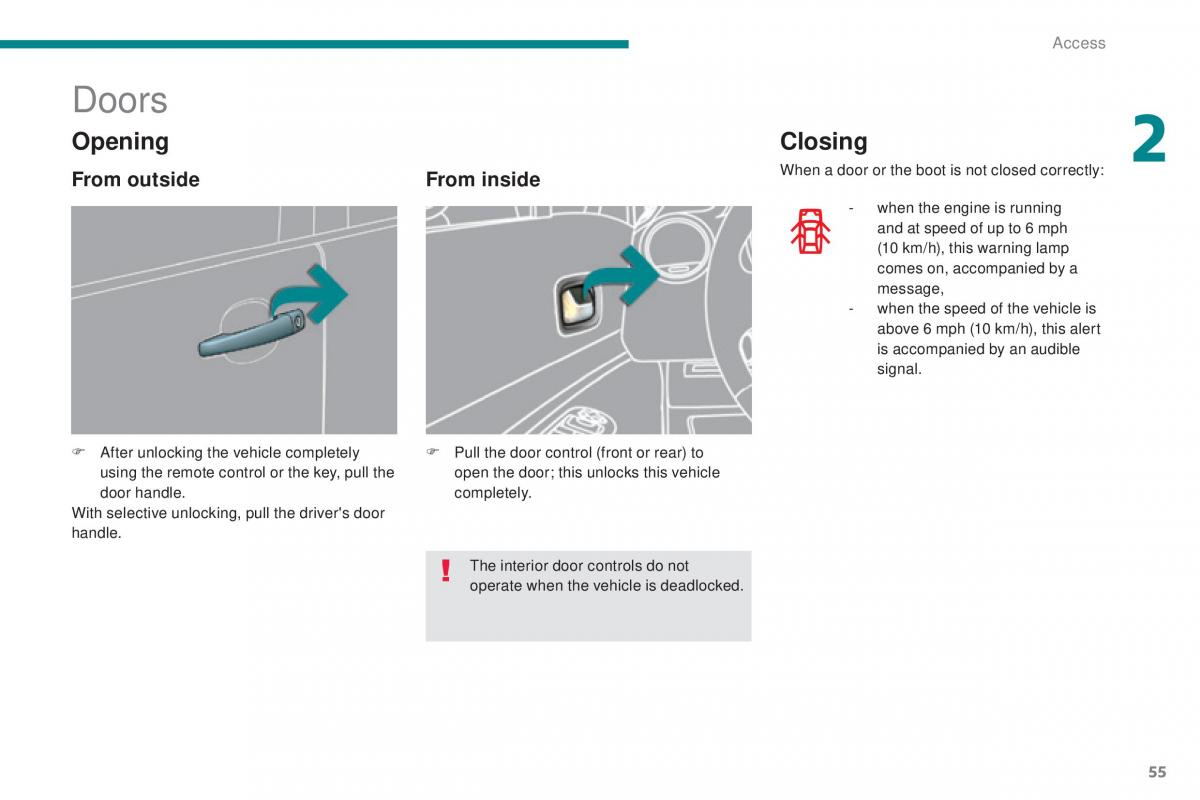 Peugeot 5008 II 2 owners manual / page 57